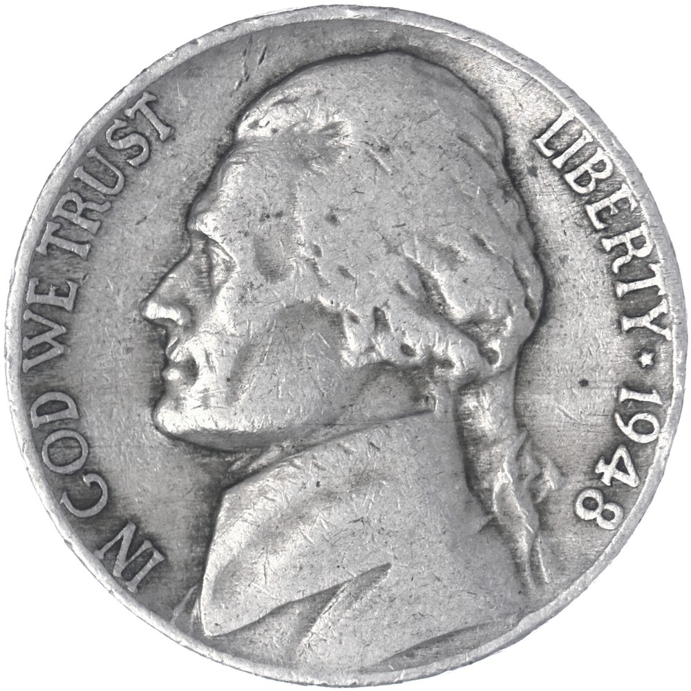 1948 (P) Jefferson Nickel Very Fine VF