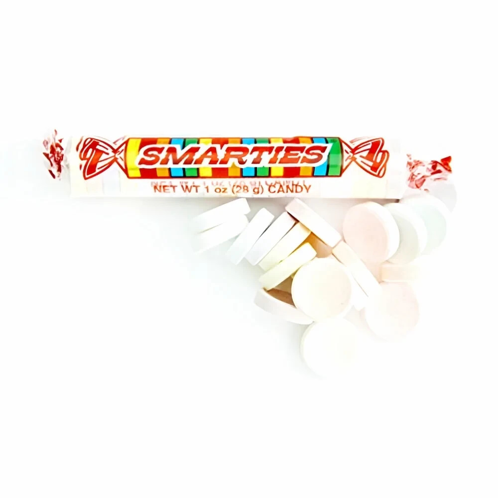 Giant Smarties Rolls 1 oz Each Roll - 10 Rolls Extra Large Fruit Smarty