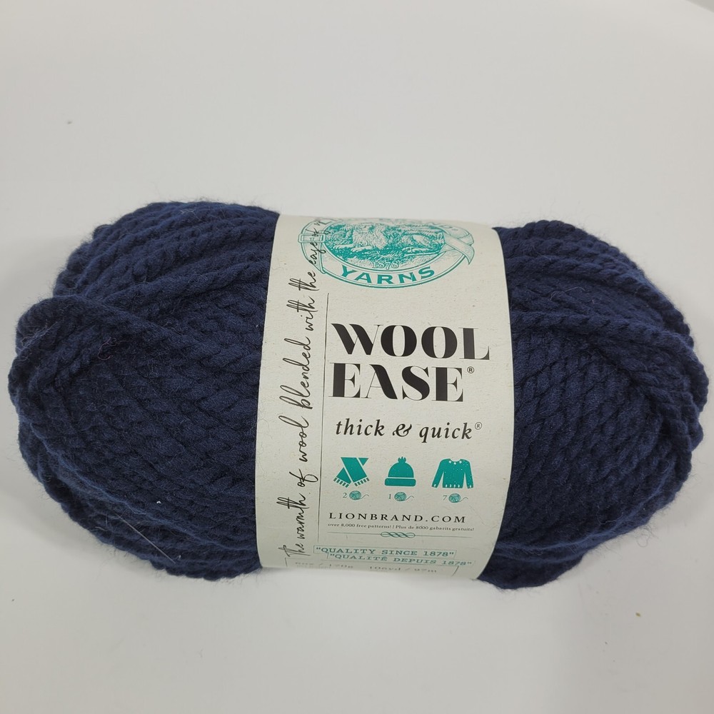 Lion Brand Wool Ease Thick & Quick Yarn NAVY 640-110