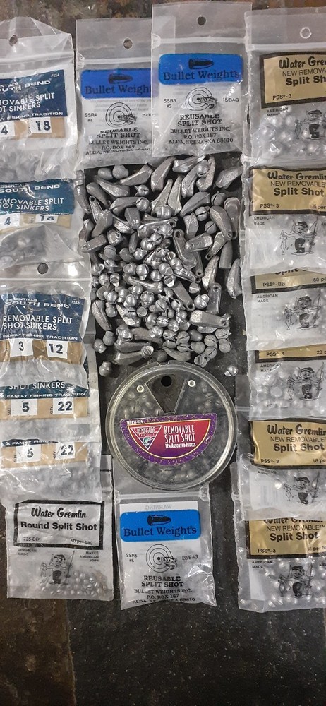 Lead weights and split shot fishing weights