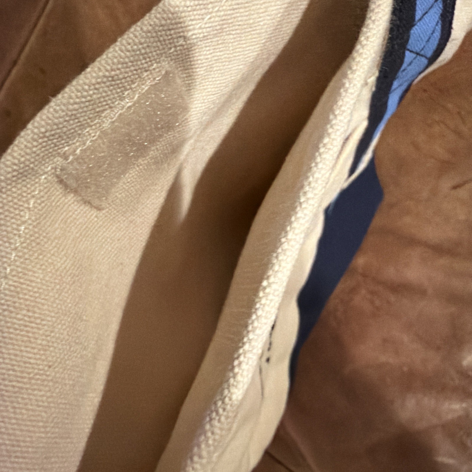 Walt Disney World LARGE Canvas Tote Bag Embroidered 19x16” Navy Light Blue Cream