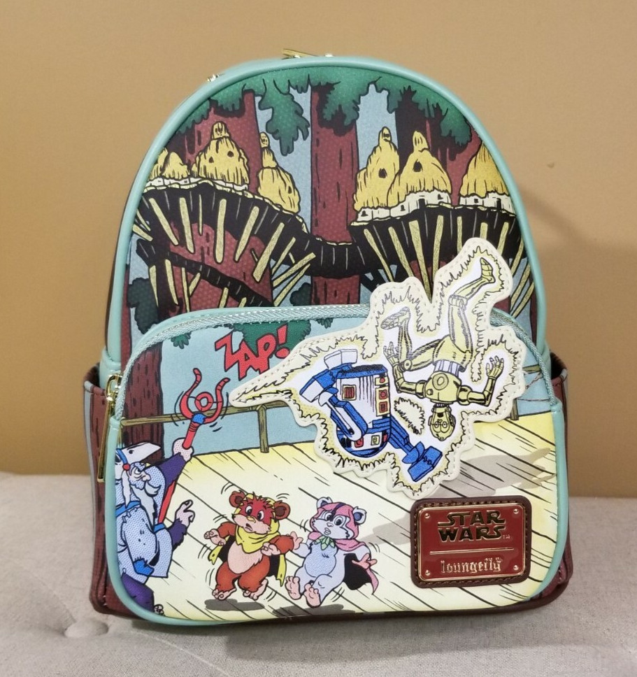 Loungefly Star Wars Ewoks and Droids Glow in the Dark Exclusive Backpack NEW