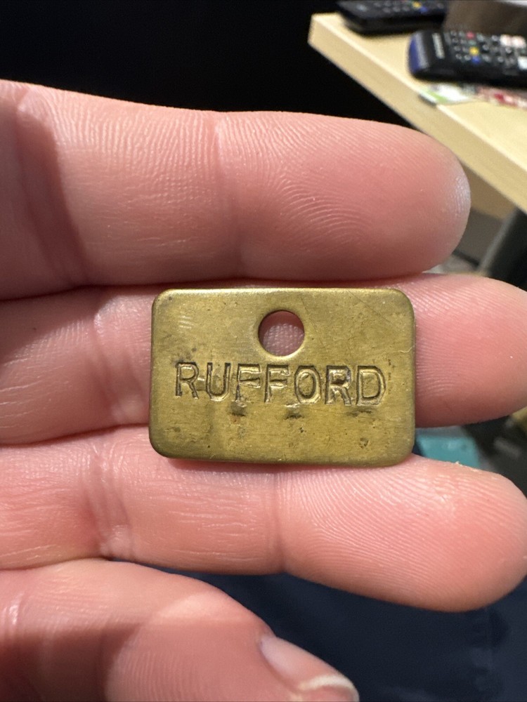 RUFFORD Colliery Pit Check Tally - marked RUFFORD (22798)