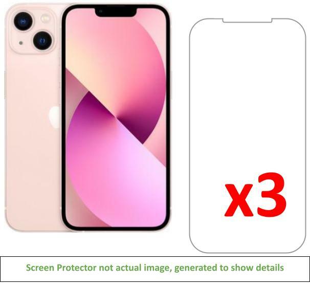 3x iPhone 13/iPhone 13 Pro Screen Protector w/ cloth
