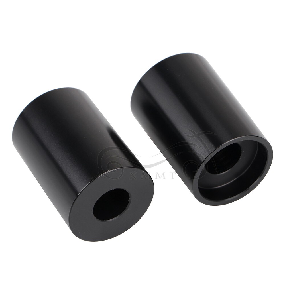 Black CNC 1.75" Riser Extensions Kit For Harley 1" Handlebars Softail FXST Dyna