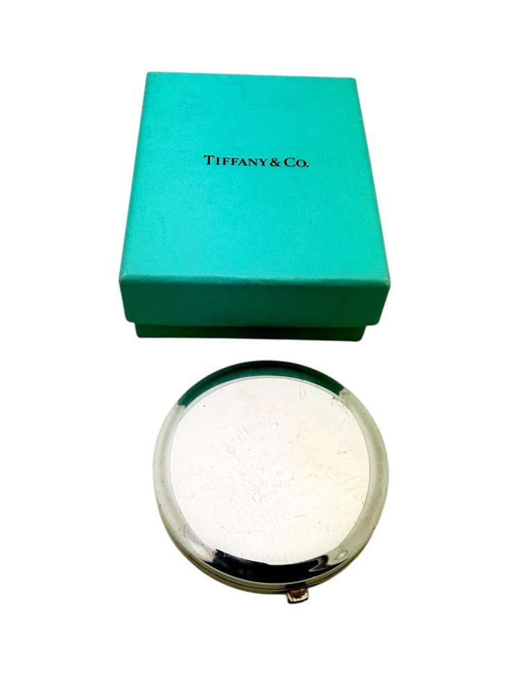 Tiffany & Co. Sterling Silver Round Compact Mirror - Box!