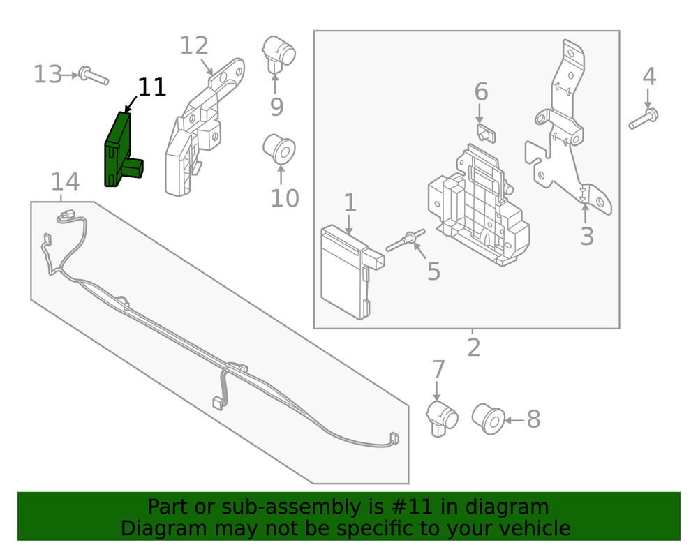 Genuine Ford Sensor Assembly ML3Z14C689G