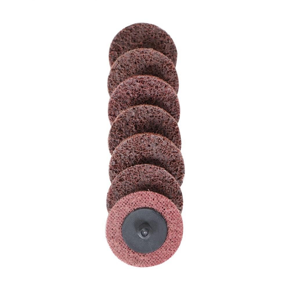 50 Pack 2" Medium Surface Conditioning Discs Roll Lock Grinder Sanding Pads