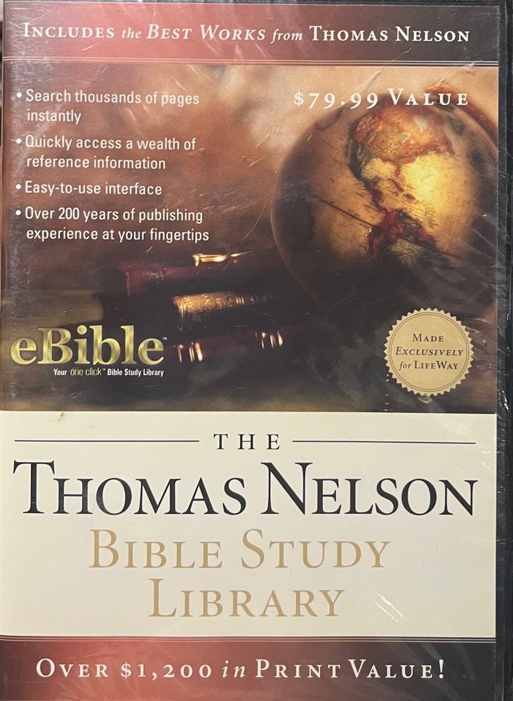 The Thomas Nelson Bible Study Library CD New Sealed