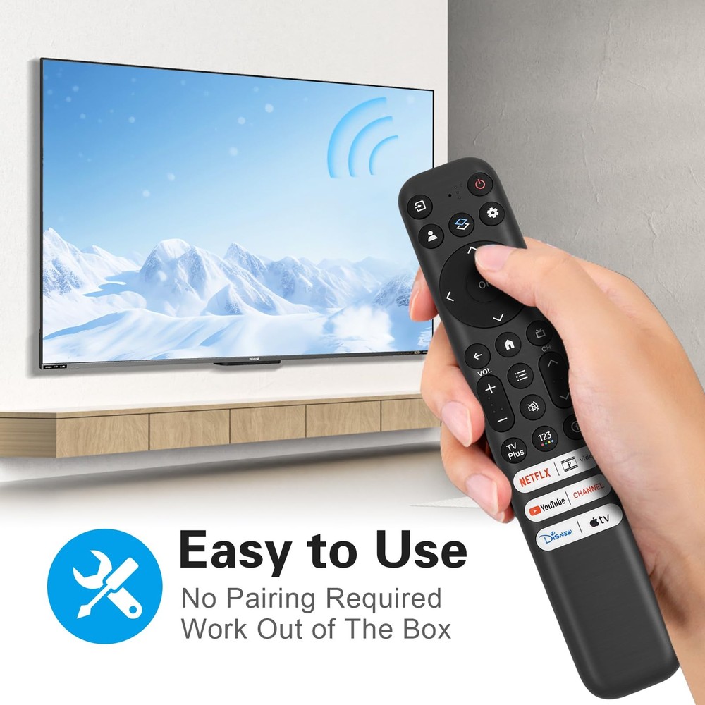 Replacement for TCL Google TV Remote Control,RC813 Compatible Balck