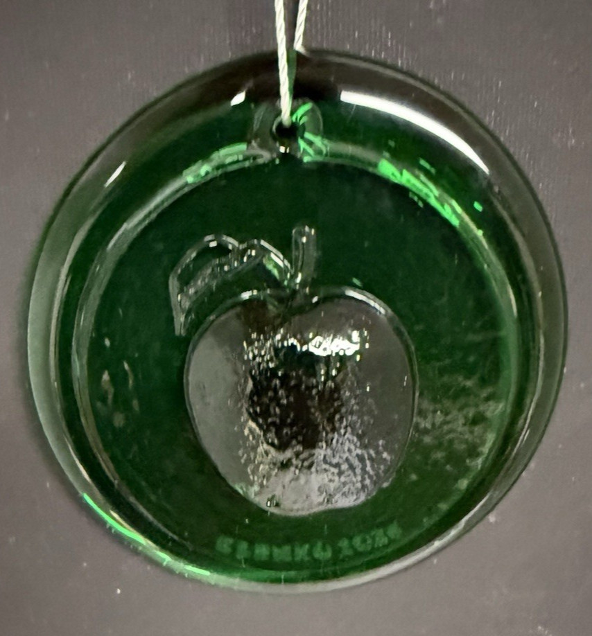 Blenko Glass Suncatcher - Apple - Clover