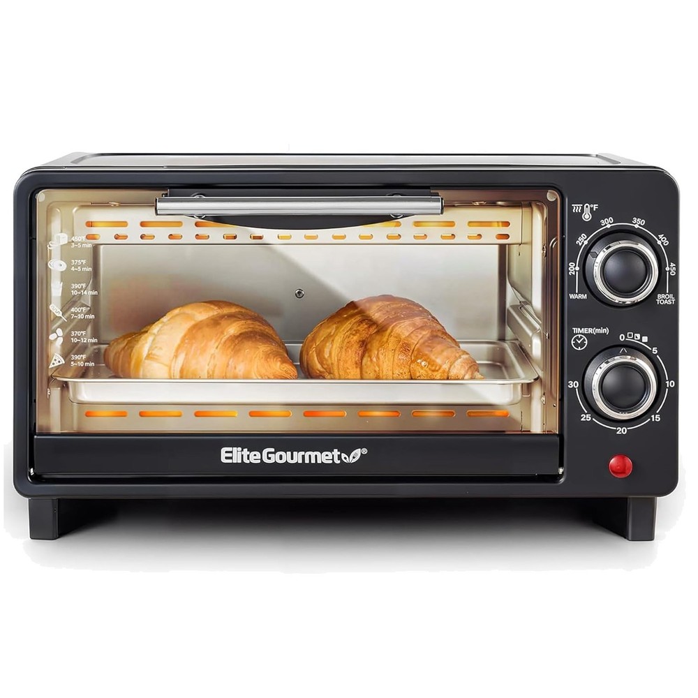Small Toaster Oven with 30-Minute Timer & Adjustable Temp