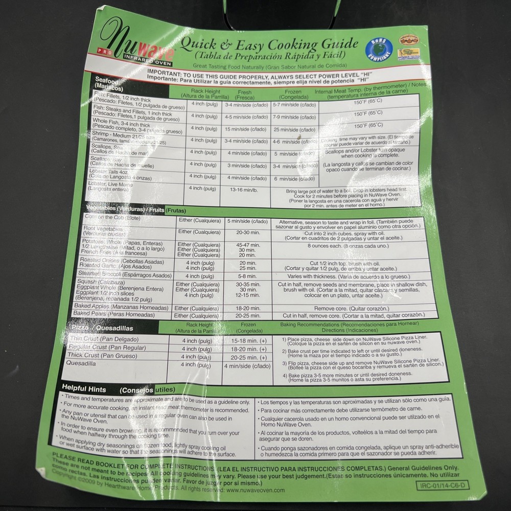 NUWAVE Pro plus Infrared Oven replacement (2) Stackable Wire Racks