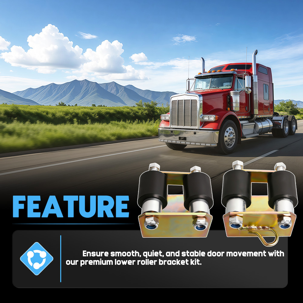 Lower Roller Bracket Bundle with Rollers and Hardware Peterbilt 379 13-04401M002