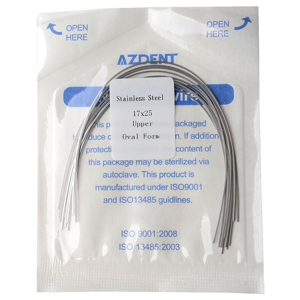 AZDENT Dental Orthodontic Stainless Steel Rectangular Arch Wires Ovoid Form All