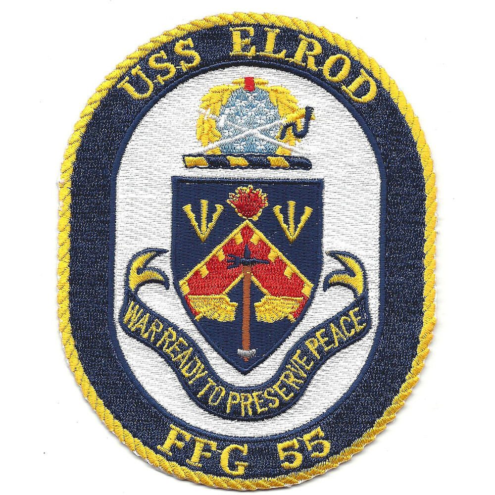 USS Elrod FFG-55 Guided Missile Frigate Ship Patch
