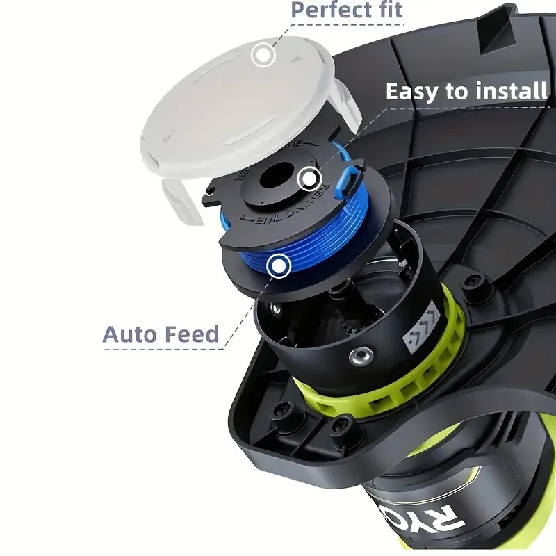 4 PACK HYPER TOUGH STRING TRIMMER SPOOL with LINE - Fits 20V MAX STRING TRIMMERS