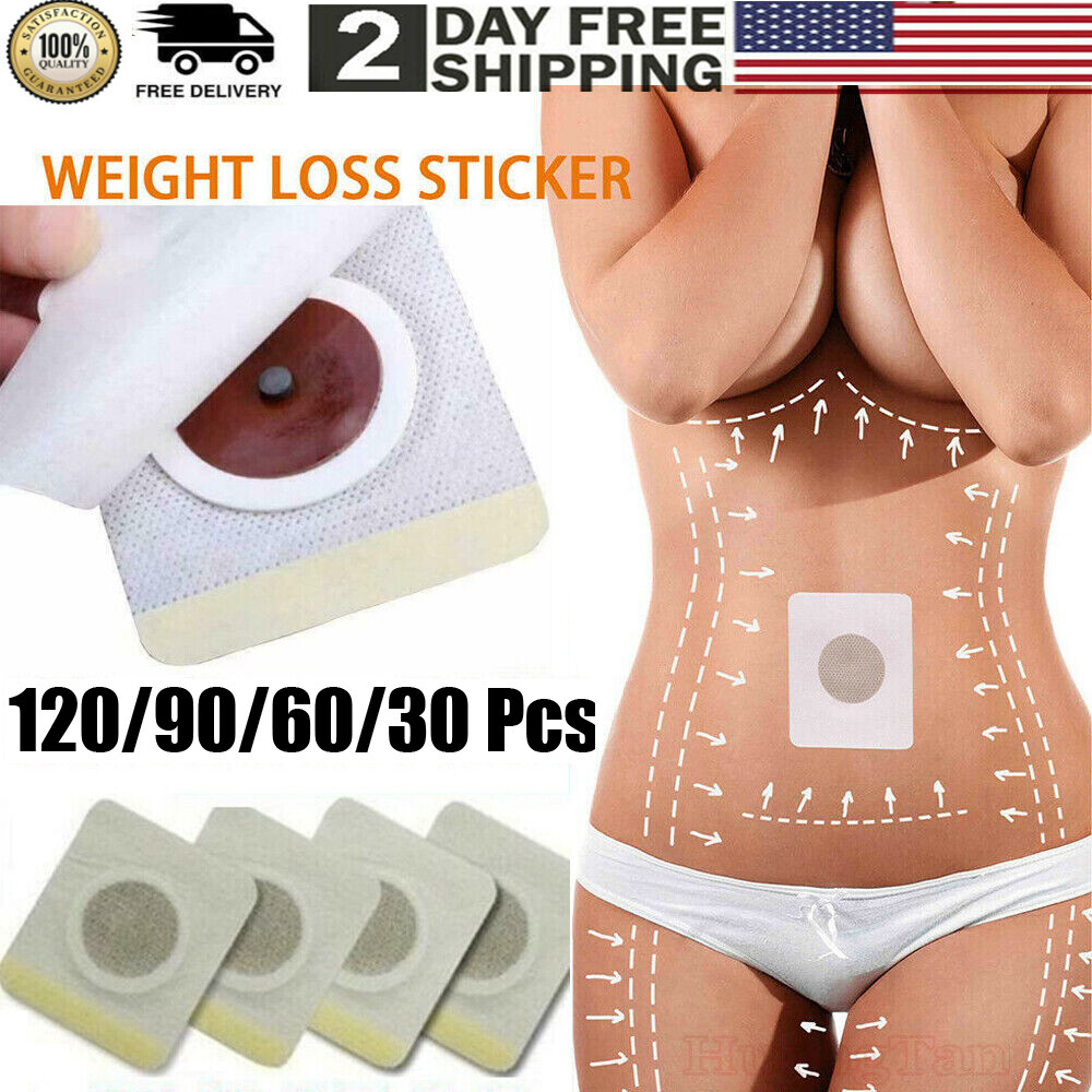 120-60 Pcs Slim Patch Weight Loss Slimming Diets Pads Detox Burn Fat Adhesive