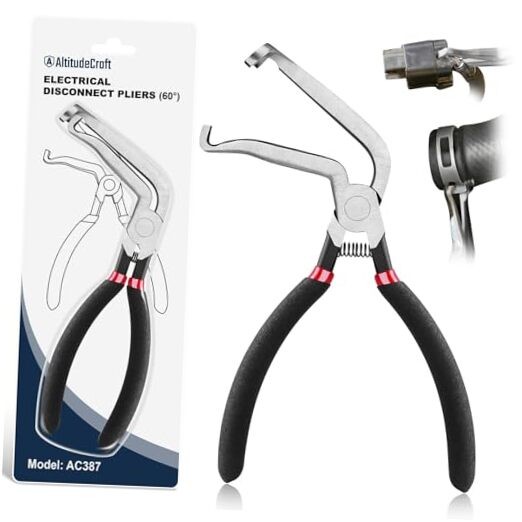 60° Angled Electrical Disconnect Pliers, Auto Connector Release Tool 60 Degree