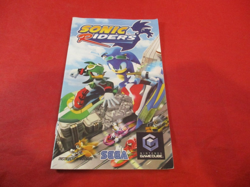 Sonic Riders Nintendo Gamecube Instruction Manual Booklet ONLY