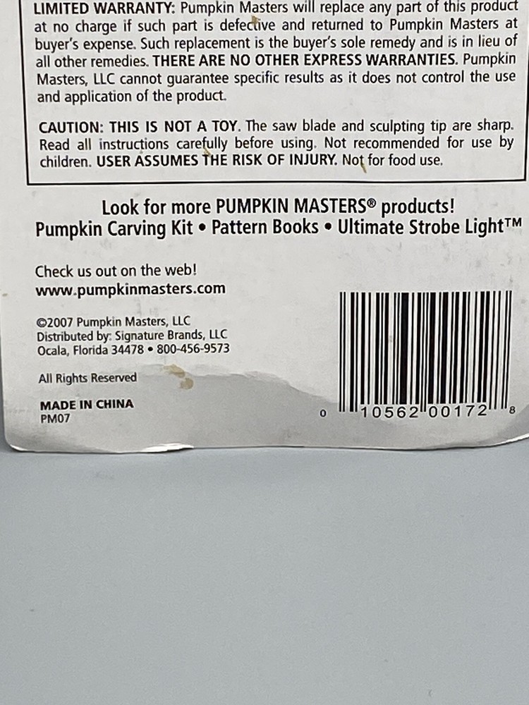 NIP Pumpkin Masters 4-in-1 Carving Tool