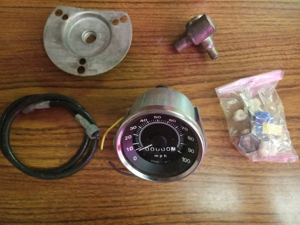 1970'S VINTAGE PERFORMANCE INSTRUMENTS ZERO MAX SNOWMOBILE SPEEDOMETER NEW