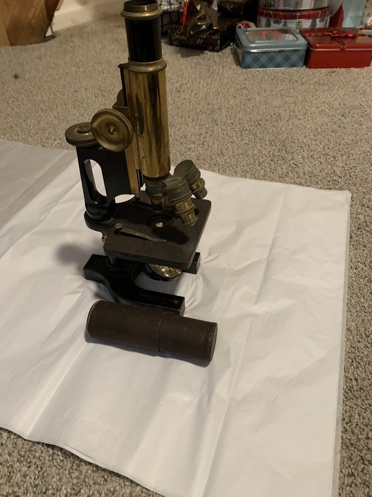 early 1900s bausch and lomb optical microscope