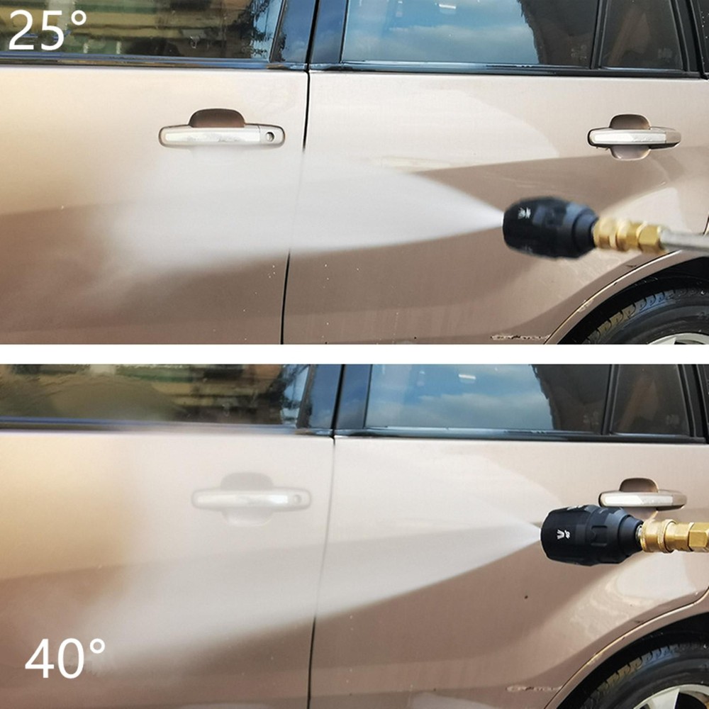 5-in-1 Adjustable Pressure Washer Nozzle Multi Rotating 1/4in Quick Connector