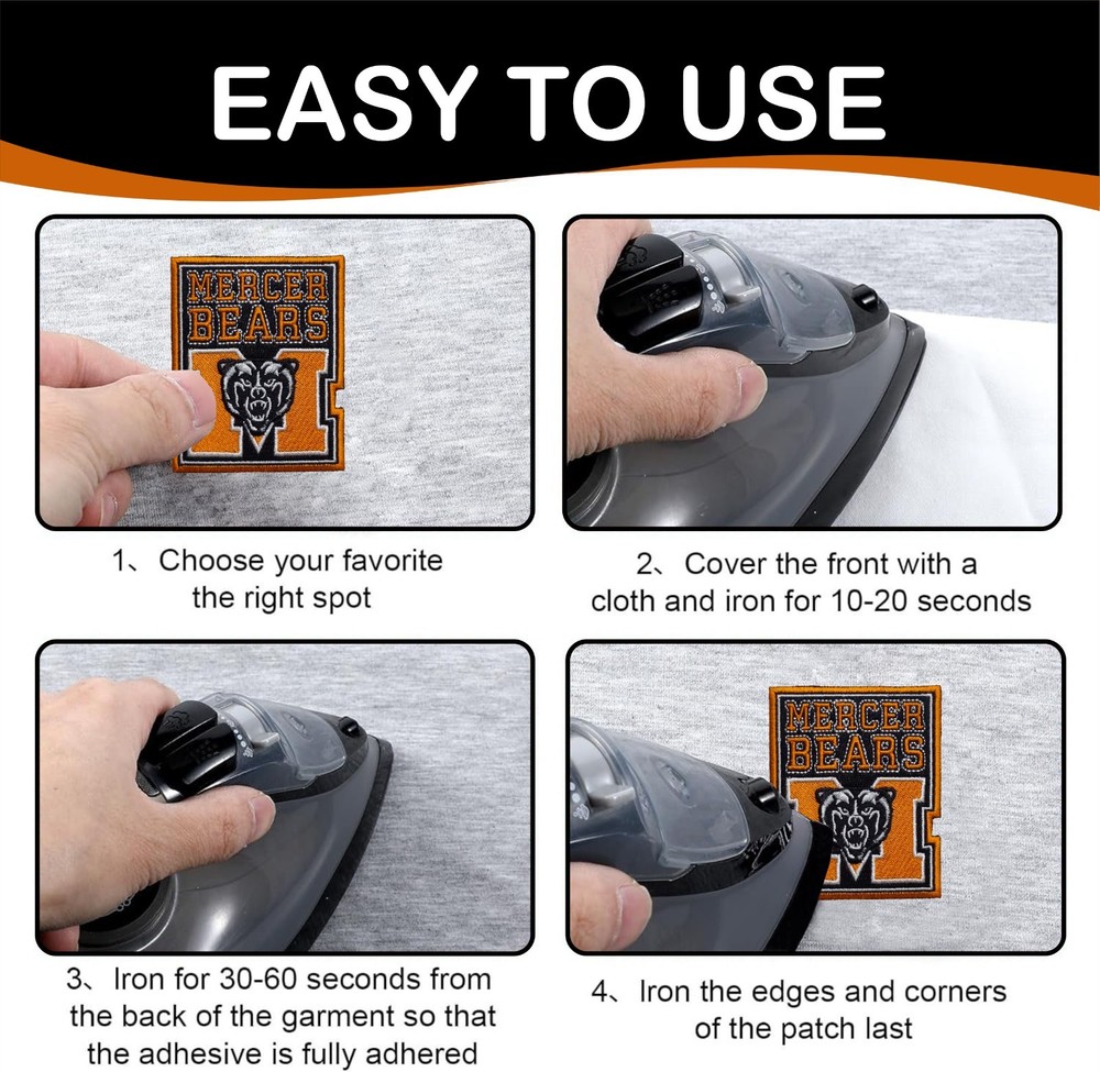 Mercer Bears NCAA Team Logo Iron On Patch - Sew Patch - Embroidered Patch