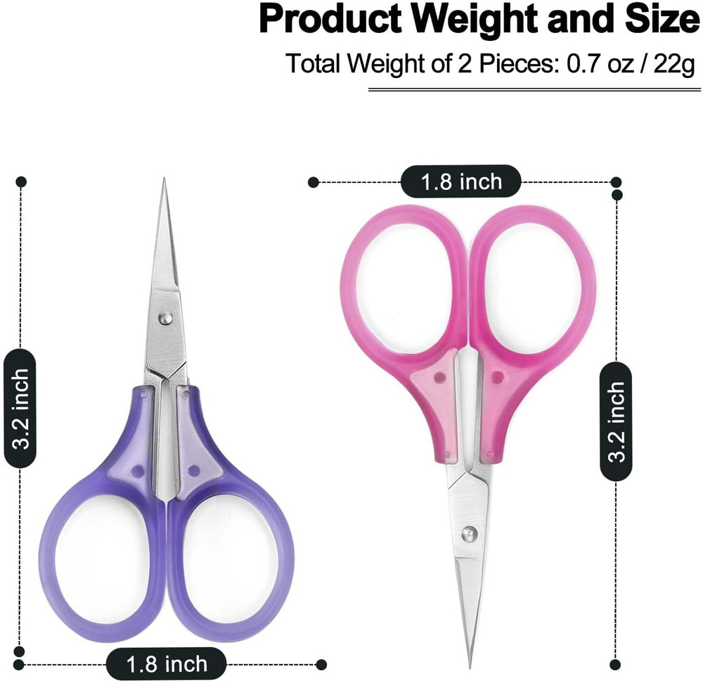 Small Craft Scissors, 3" Tiny Travel Scissors Tsa Compliant with Cover, Sharp