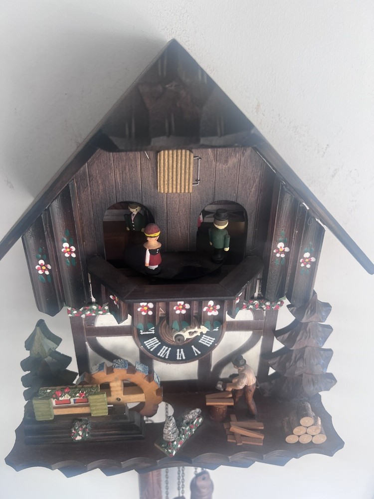 Cuckoo Clock Wooden Weights 1  Day