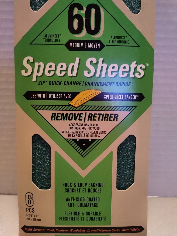 Gator 60 Medium 7241-012 6 PC's Sand Paper Speed Sheets