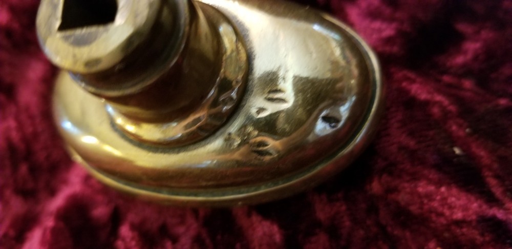 Antique Art Nouveau Solid Brass Knob GUC