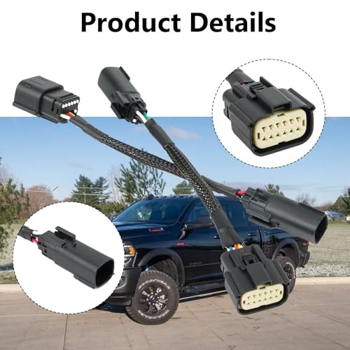 2Pcs Halogen to LED Taillight Adapter Conversion Wiring Harness Fit for Ram