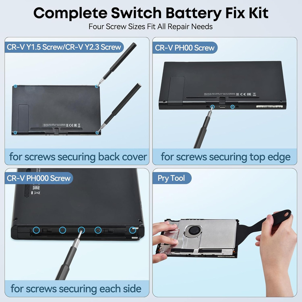 Kosker Switch 1 Battery Replacement Kit Compatible with Nintendo Console HAC-001