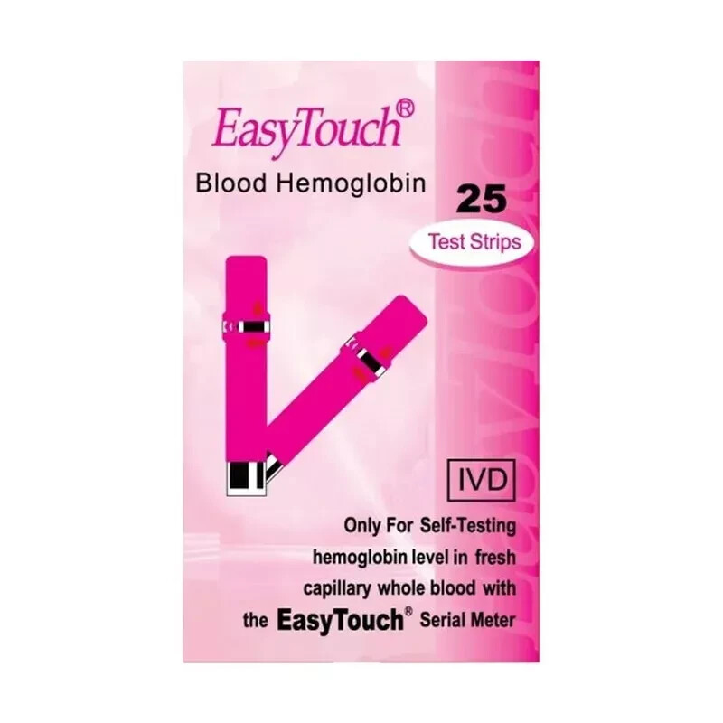🫰🏻EasyTouch Blood Hemoglobin Test Strips 1 box ( 25 Test Strips) 🫰🏻