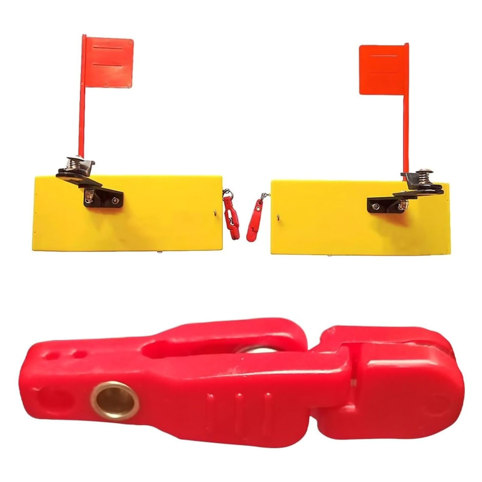 10pcs Red Quick-Release Clips For Fishing Line In Seawater And Freshwater