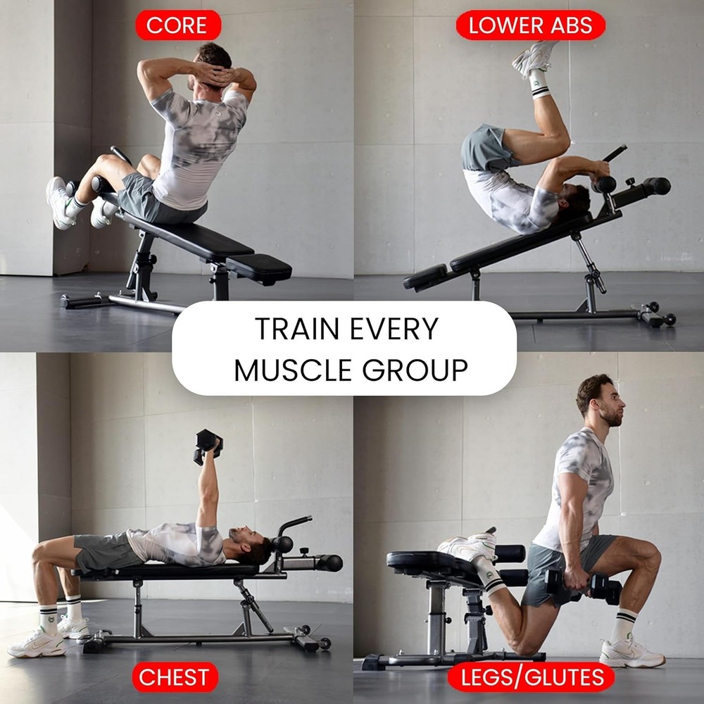 Superior Adjustable Ab Bench - Decline & Flat Position for All Workout Styles