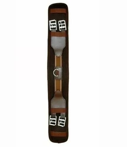 Comfortable Girth Elasticated Both Ends Brown 20" to 34" Free Shipping