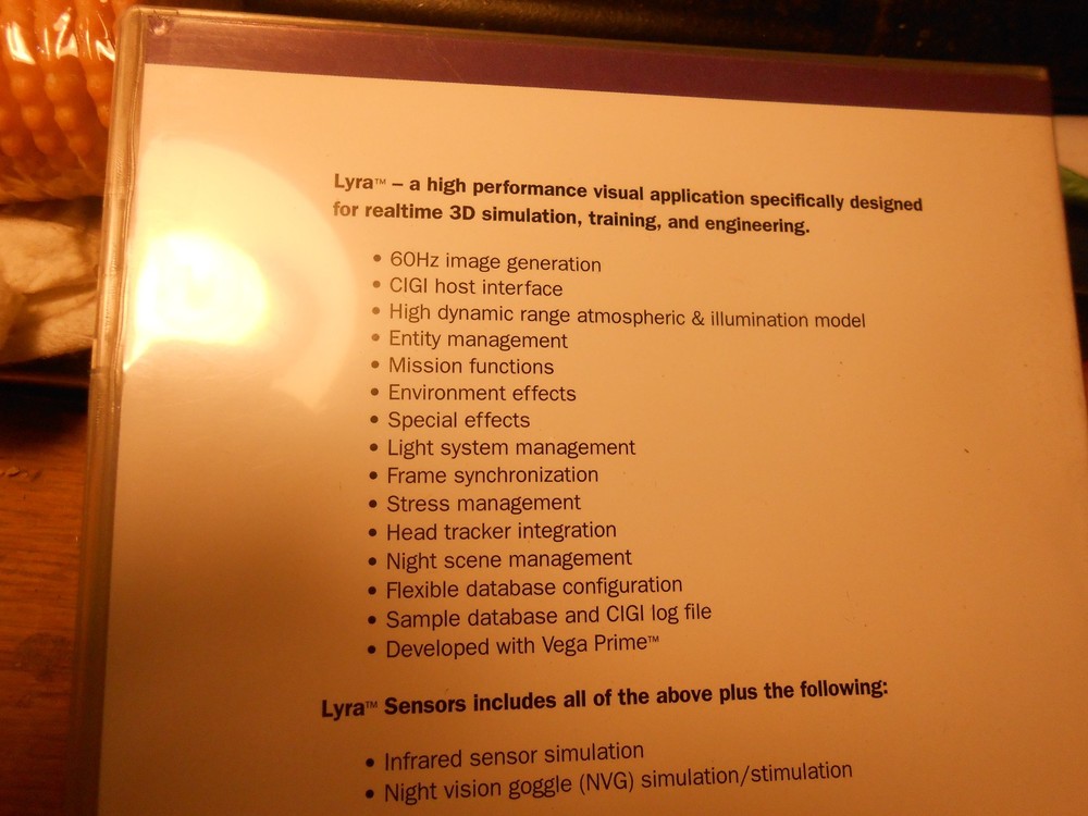 LYRA MULTIGEN-PARADIGM PROGRAM FOR 3D SIMULATION,TRAINING AND ENGINEERING SOFTWR