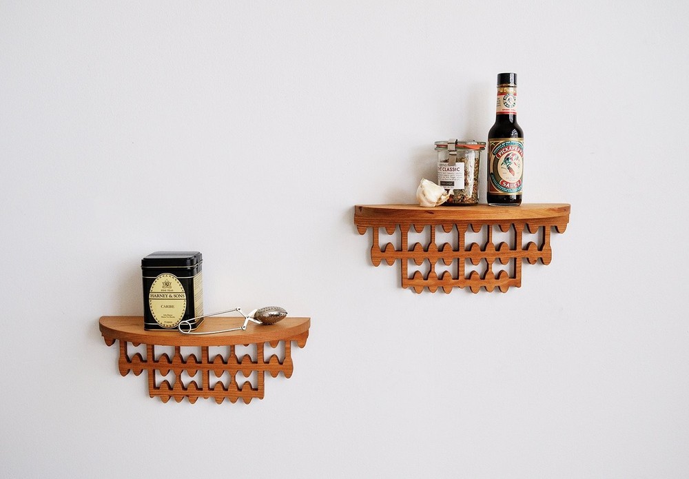 Solid Cherry Floating Shelf, for Spices, Photos, Entryways & More (Abacus)