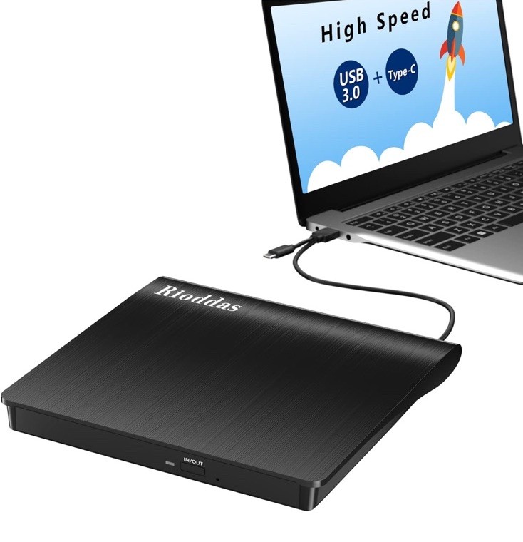 Disk Duplicator External DVD Drive USB 3.0 Type C Portable CD