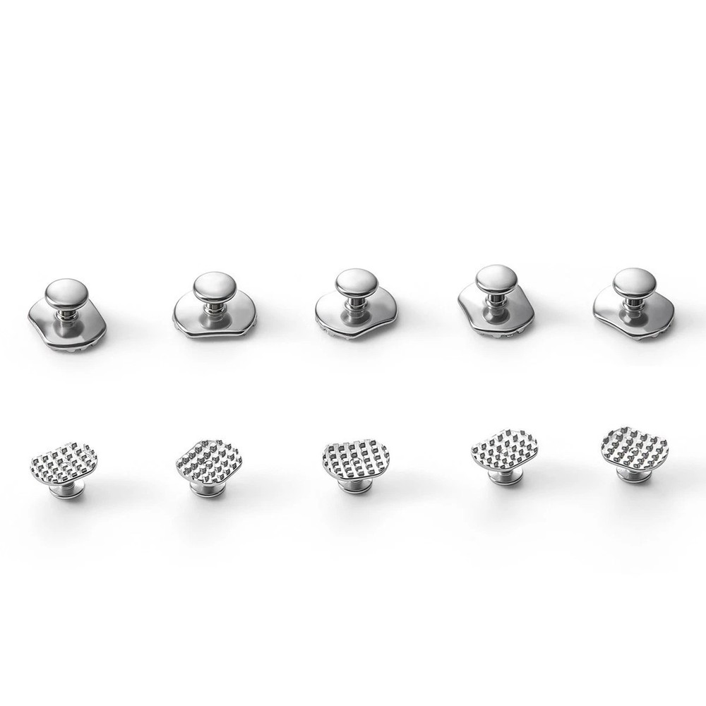 Dental Orthodontic MIM Metal Bondable Lingual Button Monoblock Rectangular Base