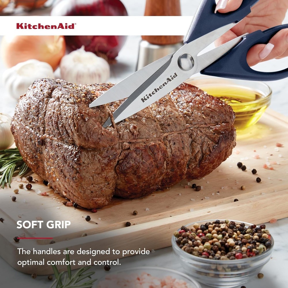 KitchenAid All Purpose Kitchen Shears with Protective Sheath Durable Ink Blue