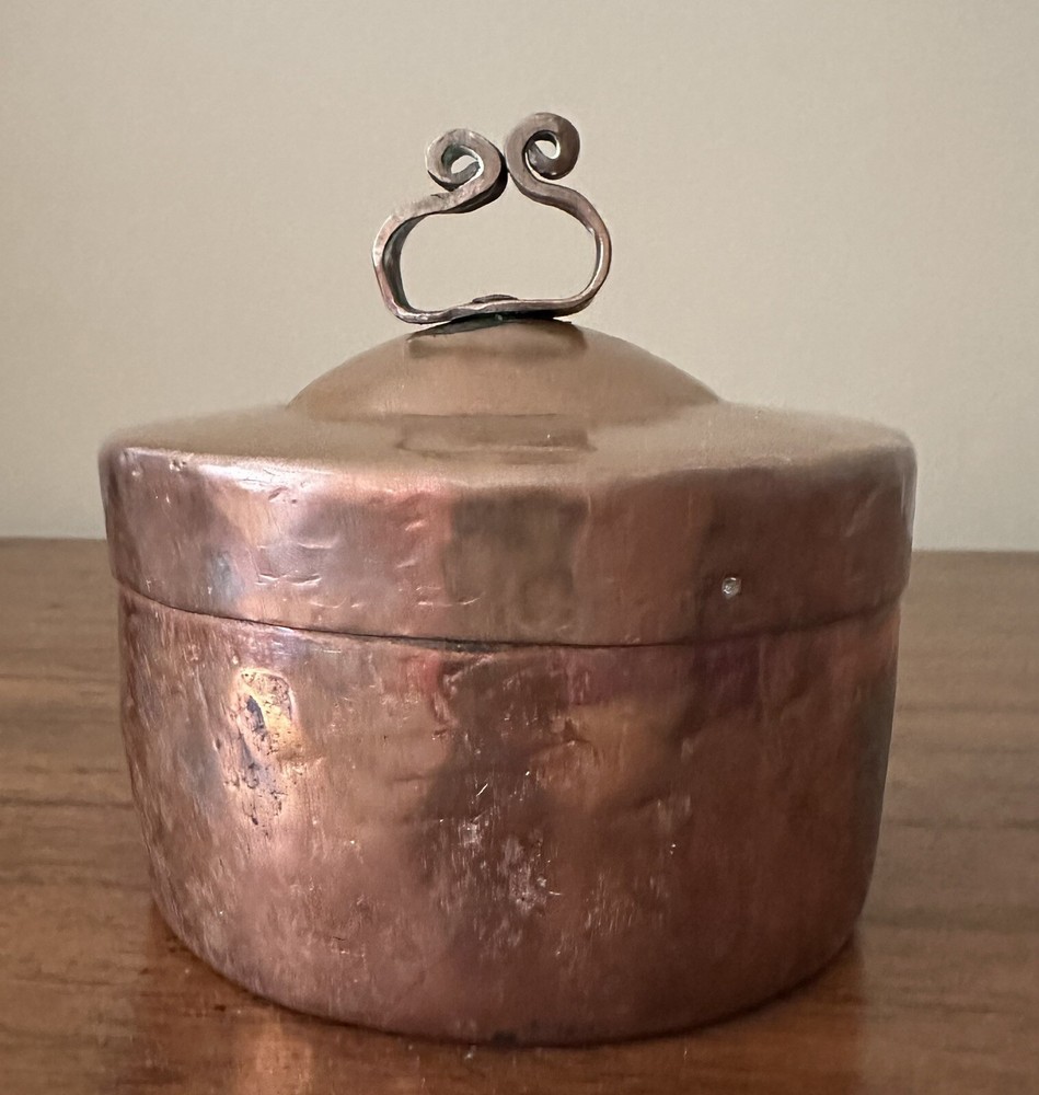 Vintage Hammered Candy Pot With Lid