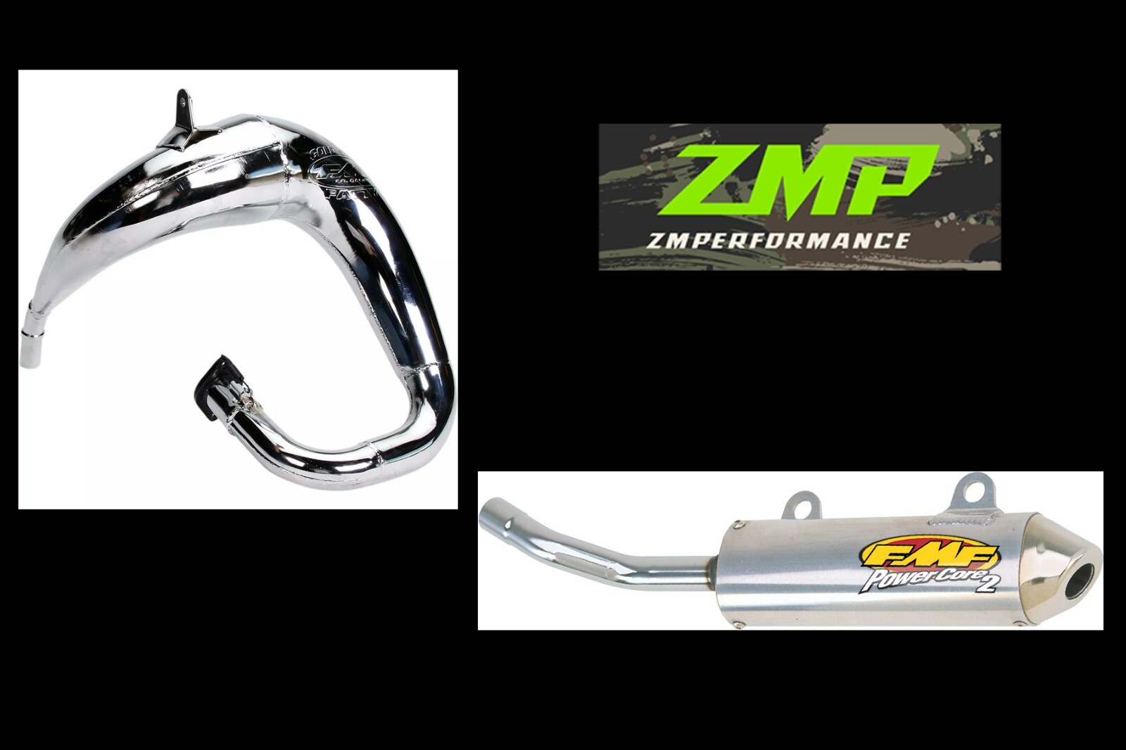 FMF YAMAHA BLASTER YFS200 88-06 FATTY EXHAUST PIPE WITH POWERCORE 2 SILENCER