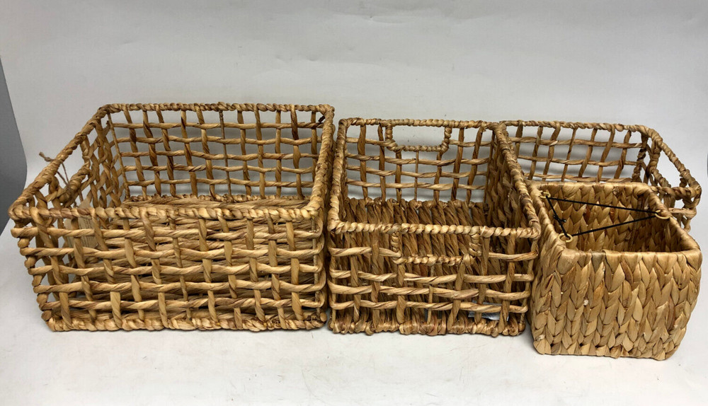 ATHENA HOME Storage Wicker Baskets + Tissue Box Cover