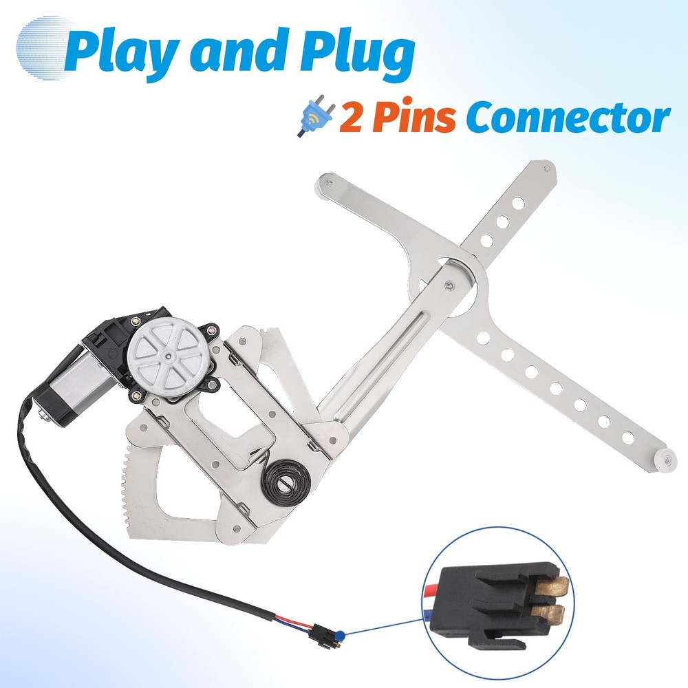 Vurkcy Front Driver Side Power Window Regulator with Left