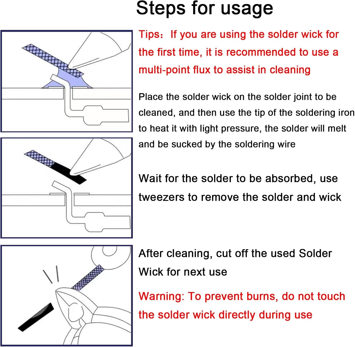 solder wick braid 10ft Length Desoldering Wick Braid Remover Tool Solder Sucker