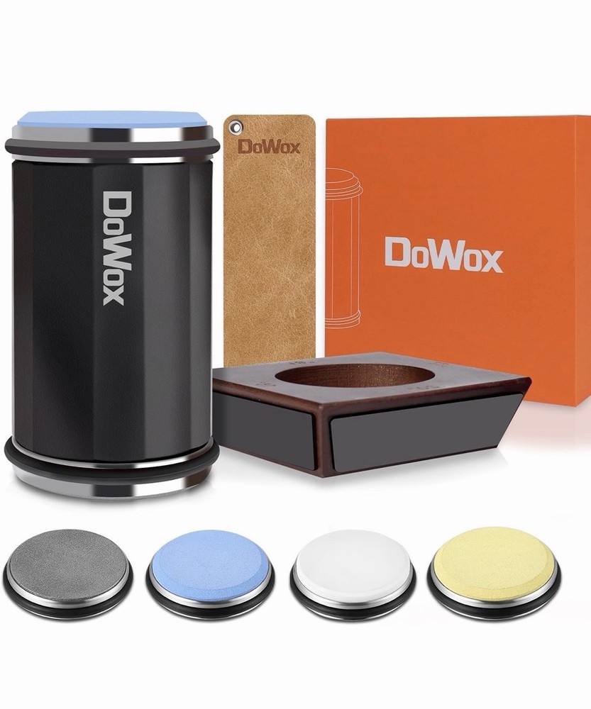 DOWOX Longer Rolling Knife Sharpener with Leather Strop, Upgraded Rolling Knife